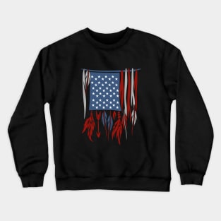 American Flag Feathers Crewneck Sweatshirt